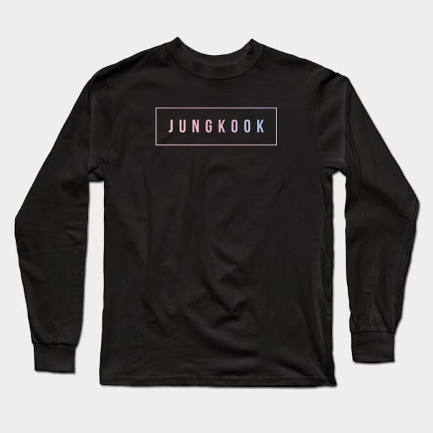 Jungkook BTS Shirt | Simple Junkook fan t-shirt Long Sleeve T-Shirt by ElevenVoid